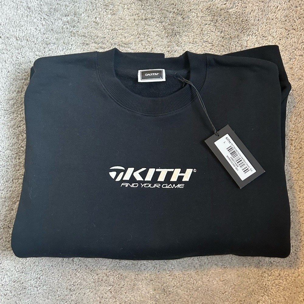 Kith X TaylorMade Find Your Game Nelson Crewneck Black, Men’s LARGE